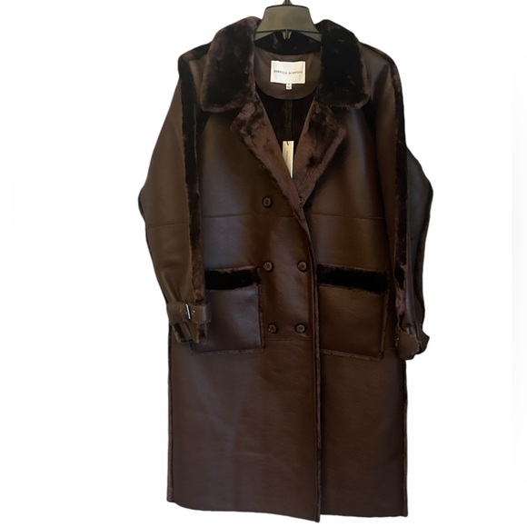 Rebecca Minkoff Women’s Shearling Lined Leather Coat - Picture 5 of 15